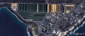 Sattelitenbild der Cyanotech Algenfarm auf Hawaii.